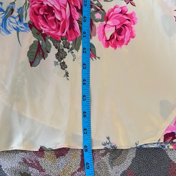 RARE VINTAGE BETSEY JOHNSON RHINESTONE SILK FLORAL MIDI MAXI SLIP DRESS XS S 2 4 - Picture 6 of 11